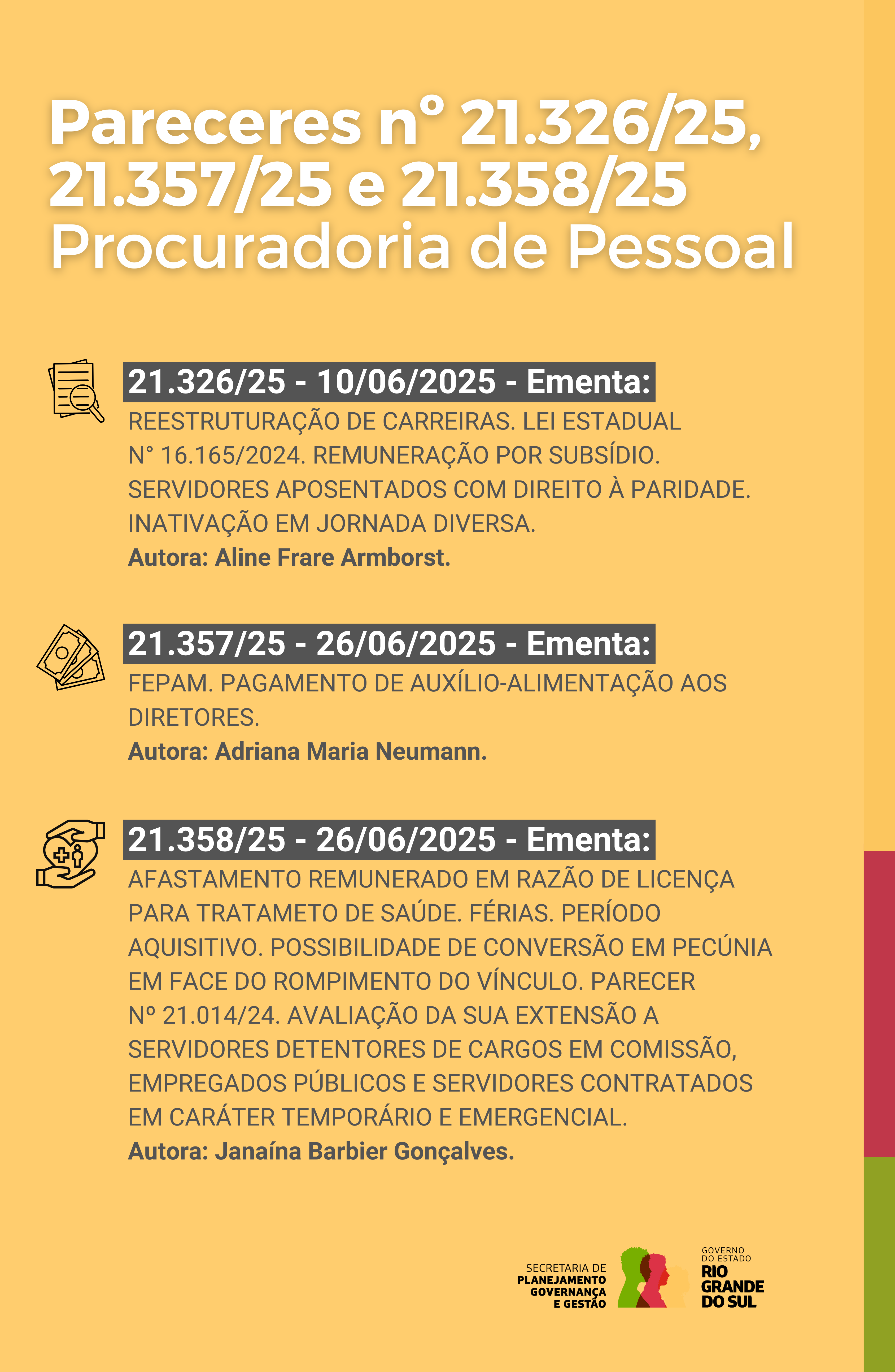 Pareceres 21326 21357 e 21358-25