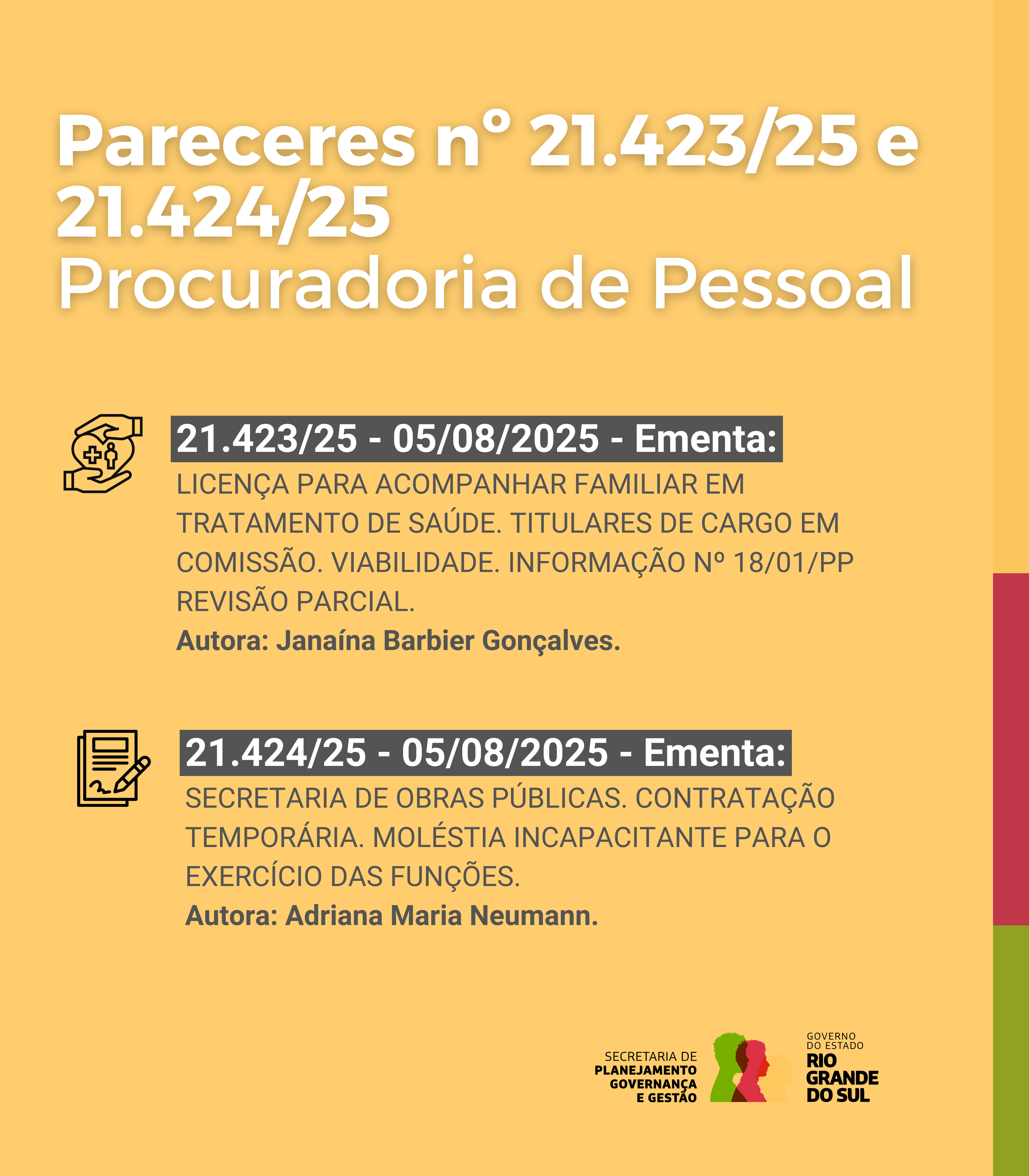 Pareceres 21423 e 21424-25