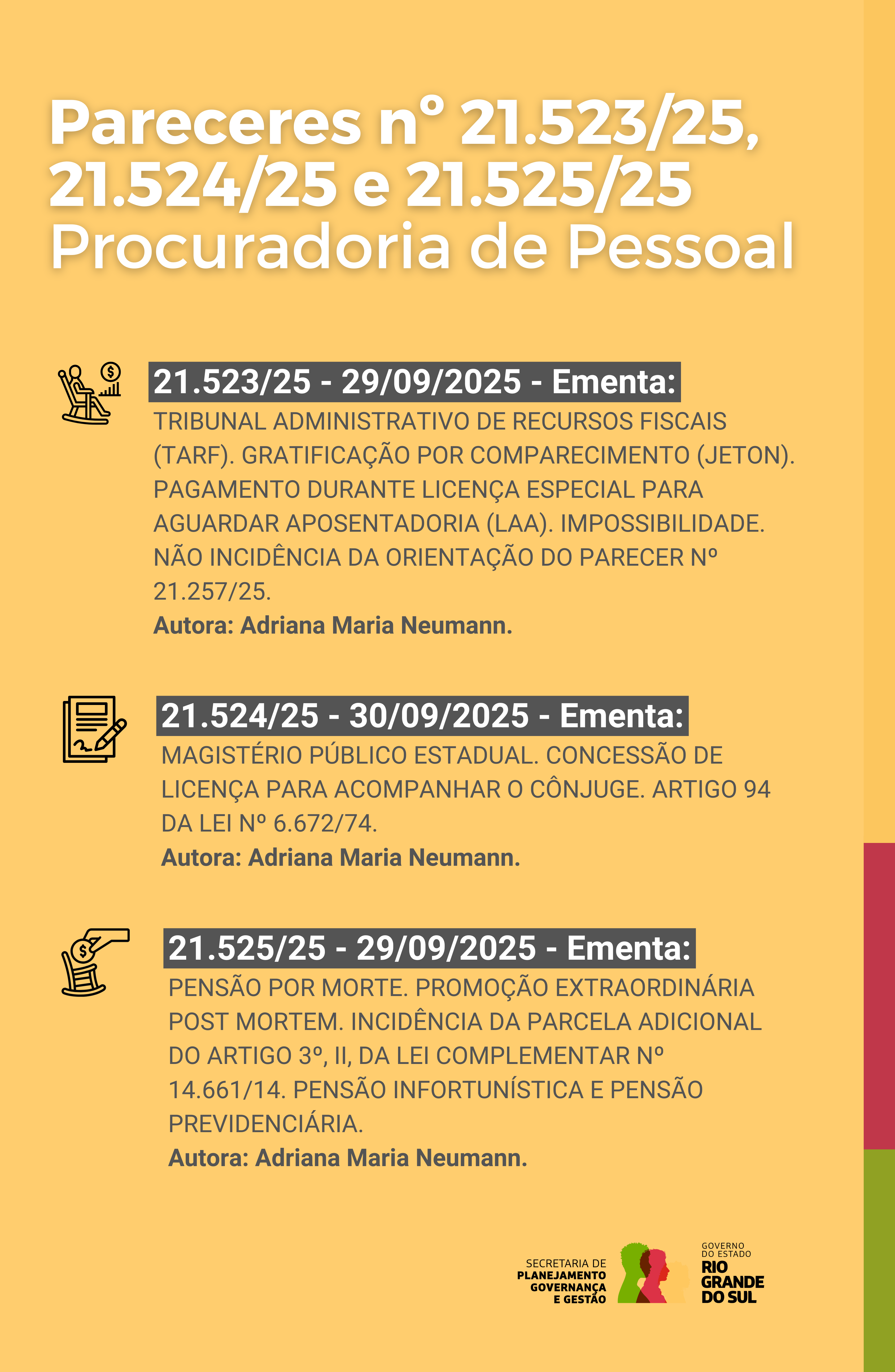 Parecer nº 21523-25 21524-25 e 21525-25