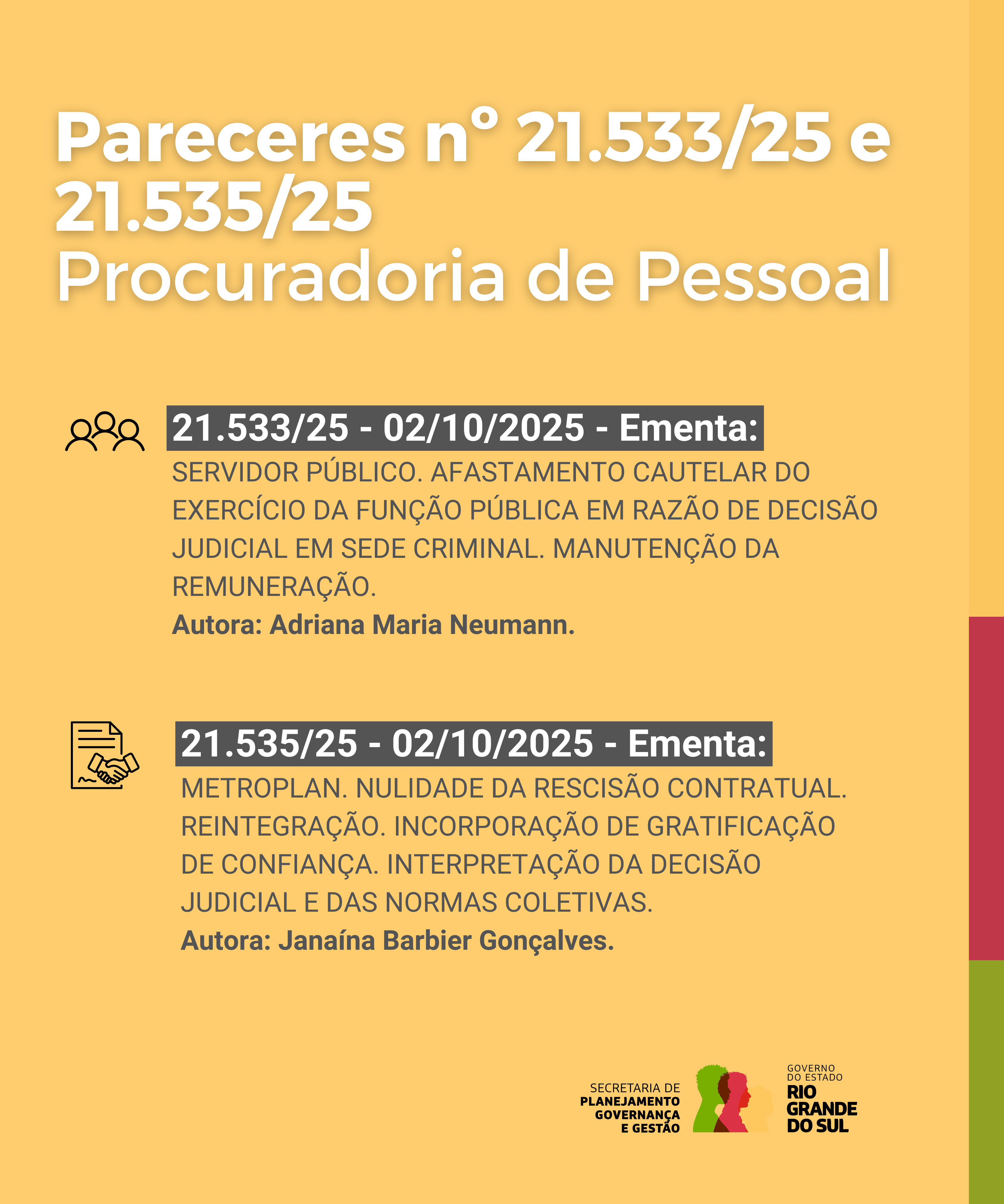 Parecer nº 21533.25 e 21535.25