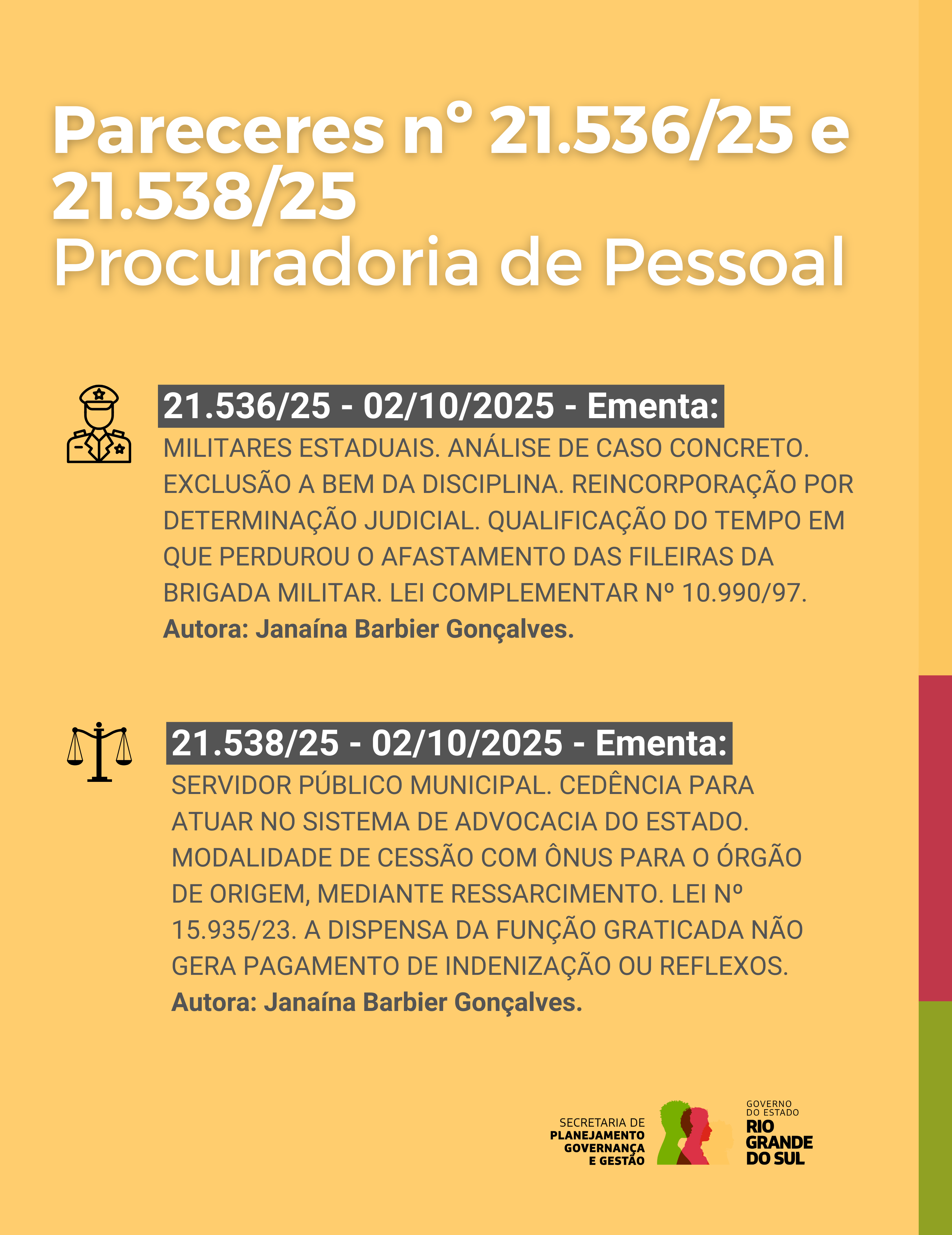 Parecer nº 21536.25 e 21.538.25