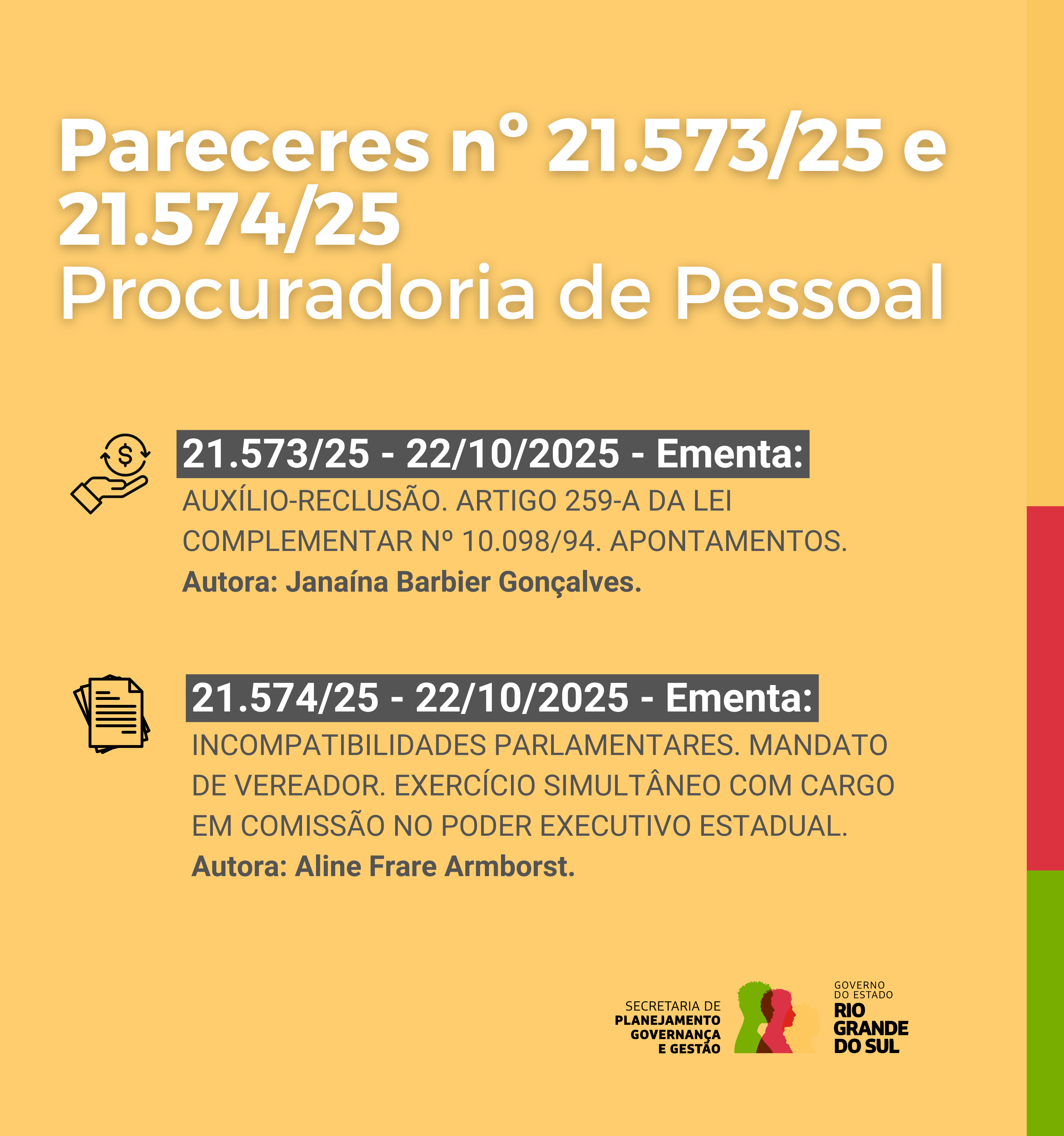 Parecer nº 21573.25 e 21574.25