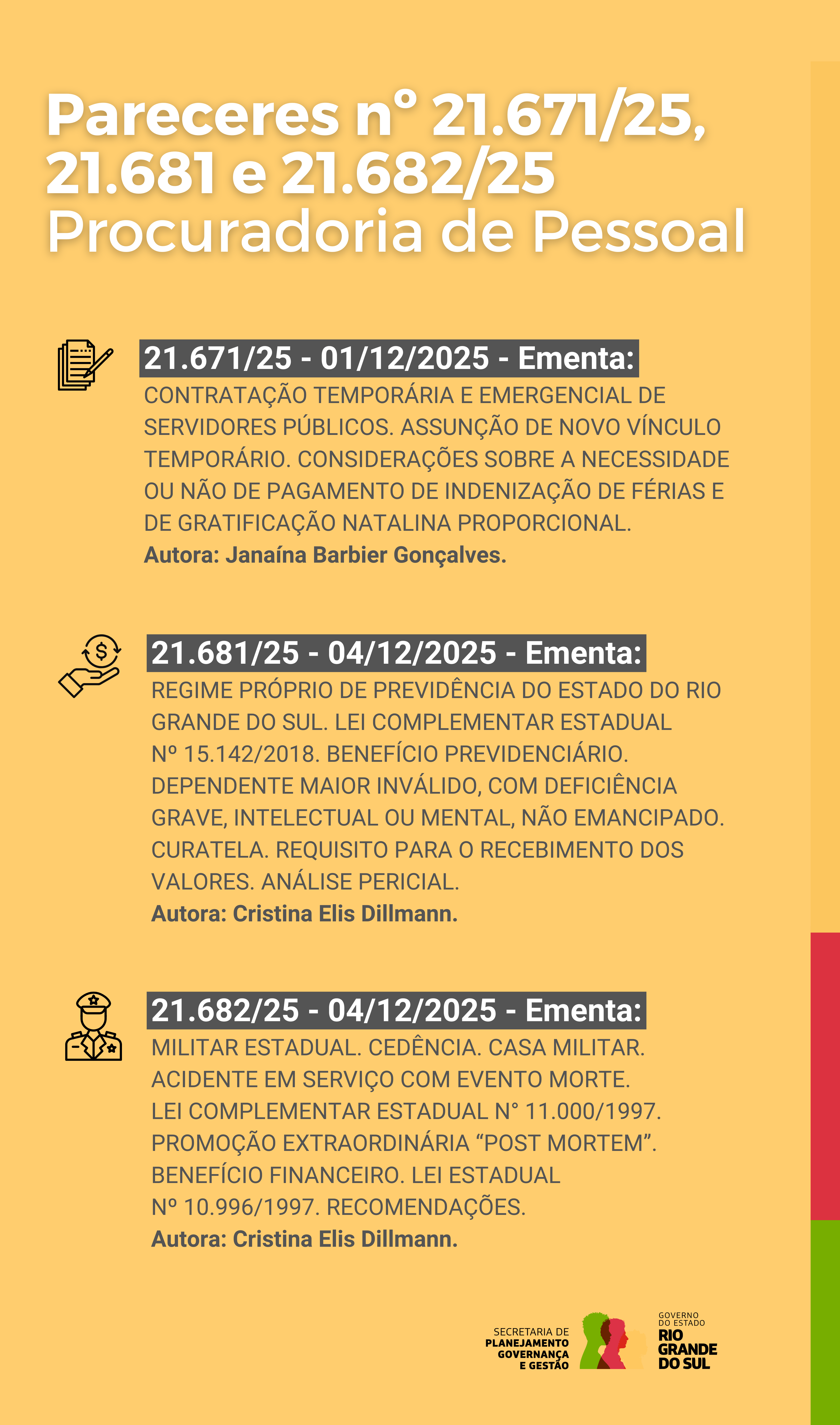 Parecer nº 21671, 21681 e 21682.25