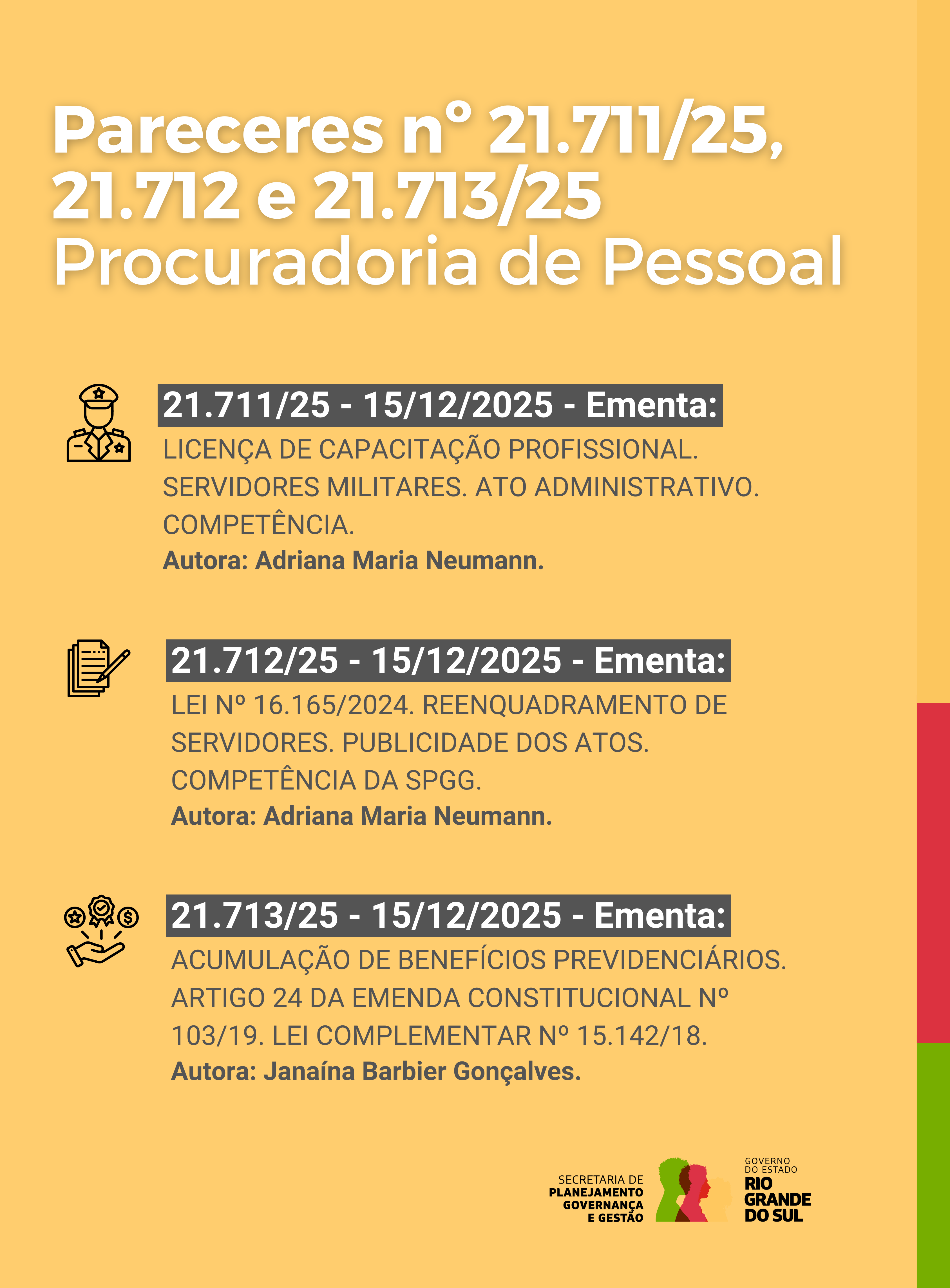 Parecer nº 21711, 21712 e 21713.25